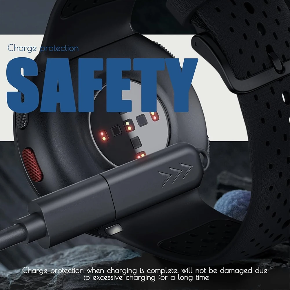 USB C Magnetic Charger Adapter 90 Degree Watch Charger Connector for Polar Pacer /Pacer Pro for Ignite 3/Vantage V3