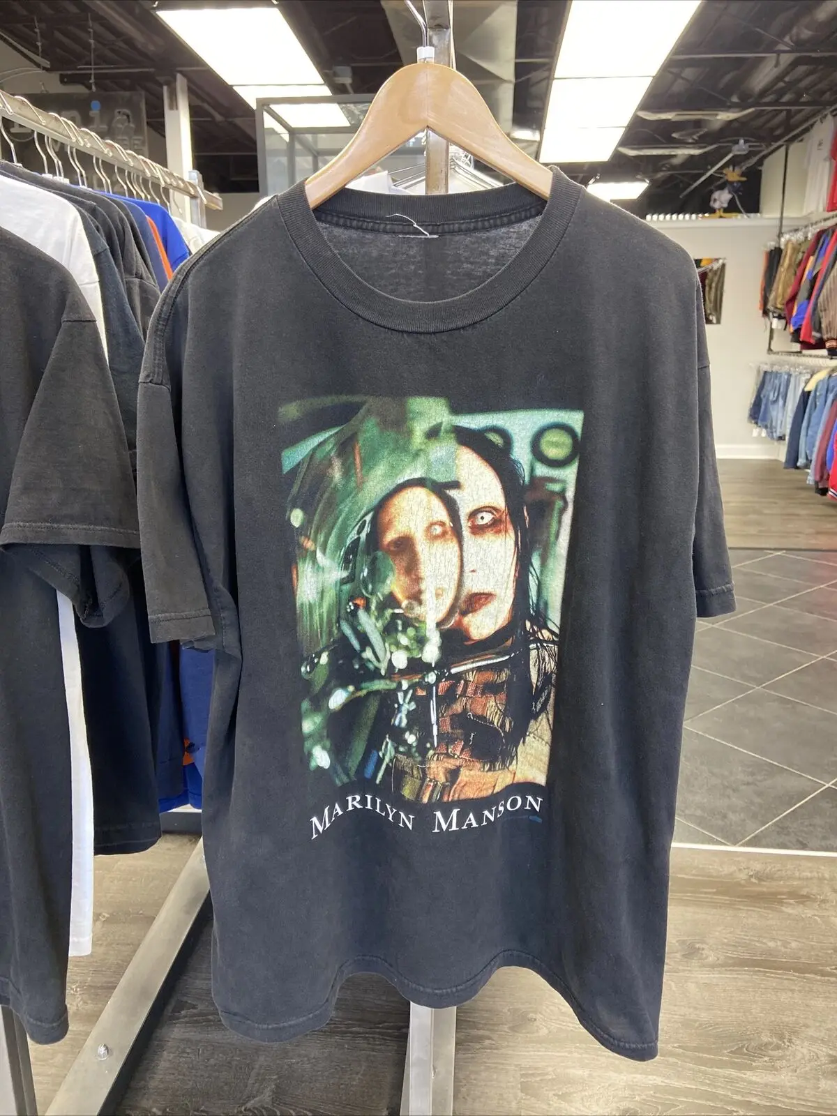 Vintage 1997 Marilyn Manson Beautiful People Black T-Shirt Size XL 