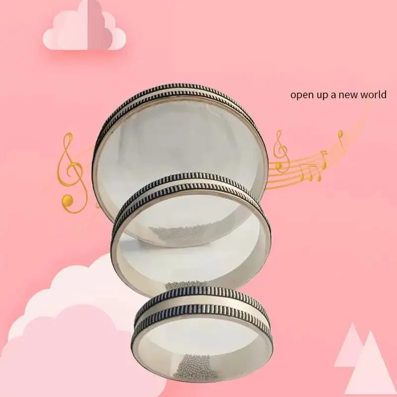 Wood Color Wooden Remo Ocean Drum Musical Tool of Musical NatureTraditional Sound Instrument kid Hand-eye coordination toy