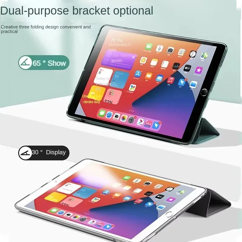 Premium Folding Stand PU Leather Case with Silicone Soft TPU Back