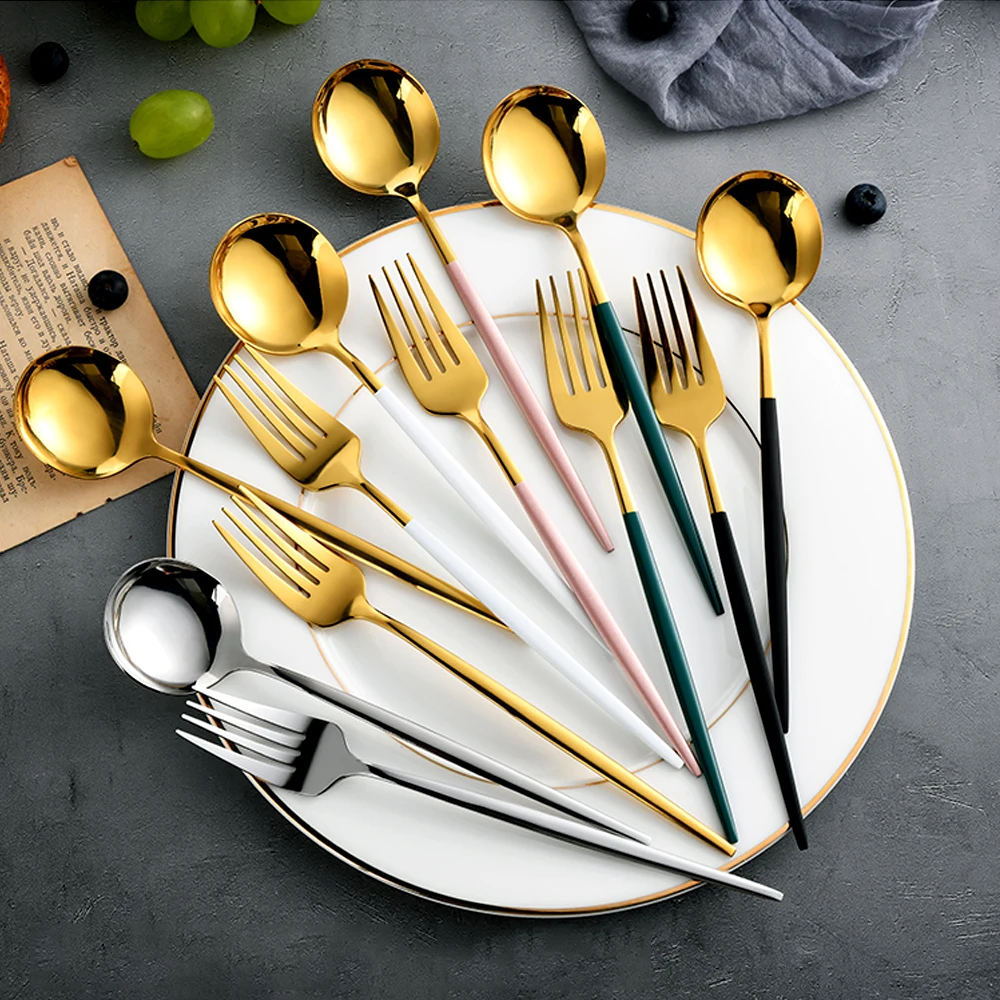Western Dinnerware Set Stainless Steel Cutlery Set Fork Knife Spoon 24pcs cutlery set western style cutlery set stainless steel cutlery set
