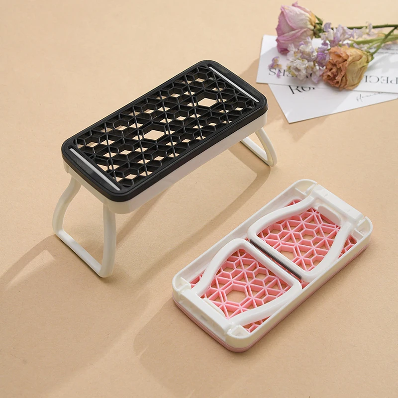 Foldable Silicone Makeup Brush Storage Box Holes Pencil & Brush Holder Plastic Desk Organizer Stand Cosmetic Box Display 4