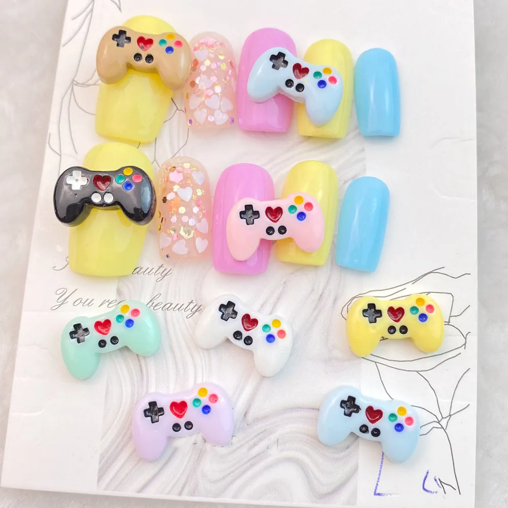 20Pcs Mixed Nail Art Resin Game Pad Designer Charms strass artigianato fai da te per gioielli decorazioni 3D per unghie