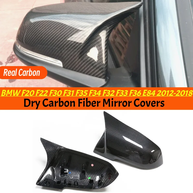 

Real Carbon Fiber Side View M Look Wing Mirror Covers Caps for BMW F20 F22 F30 F31 F35 F34 F32 F33 F36 E84 2012-2018
