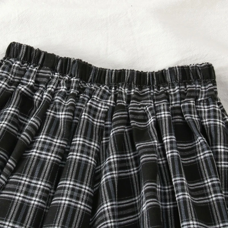 slazenger skort JMPRS Harajuku Plaid Skirt Women Kawaii Cute High Waist A-line Mini Skirt Summer Soft Girl Japanese Style Lolita Streetwear pleated midi skirt