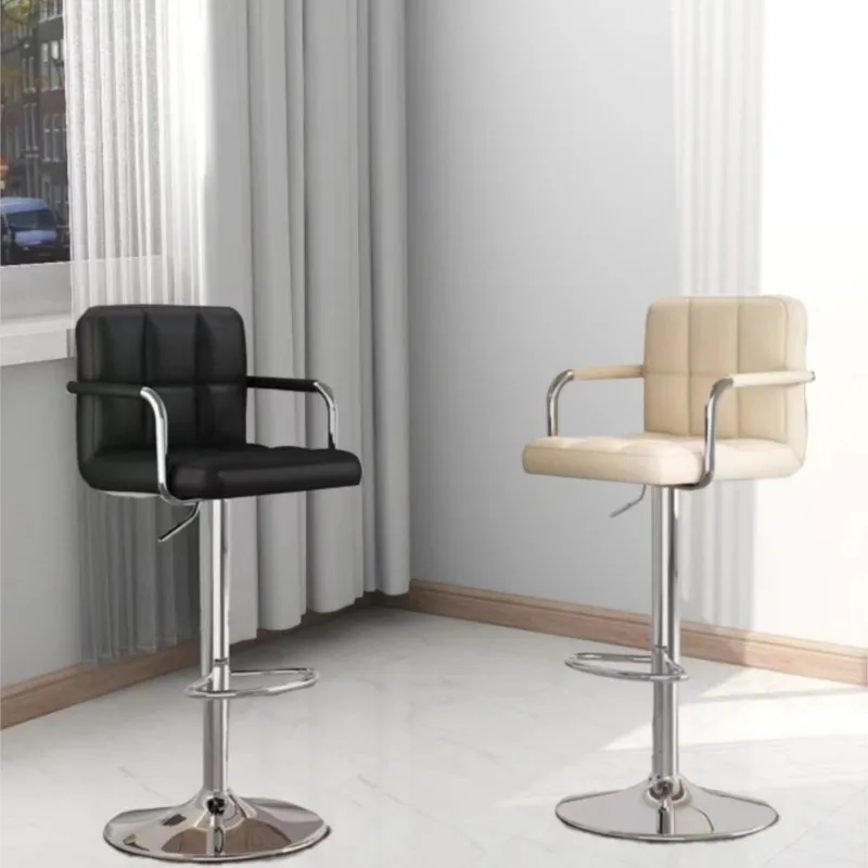K-star Lift Bar Chair Backrest Rotating High Stool Cash Register Front Desk Modern And Minimalist High Stool Dropshipping
