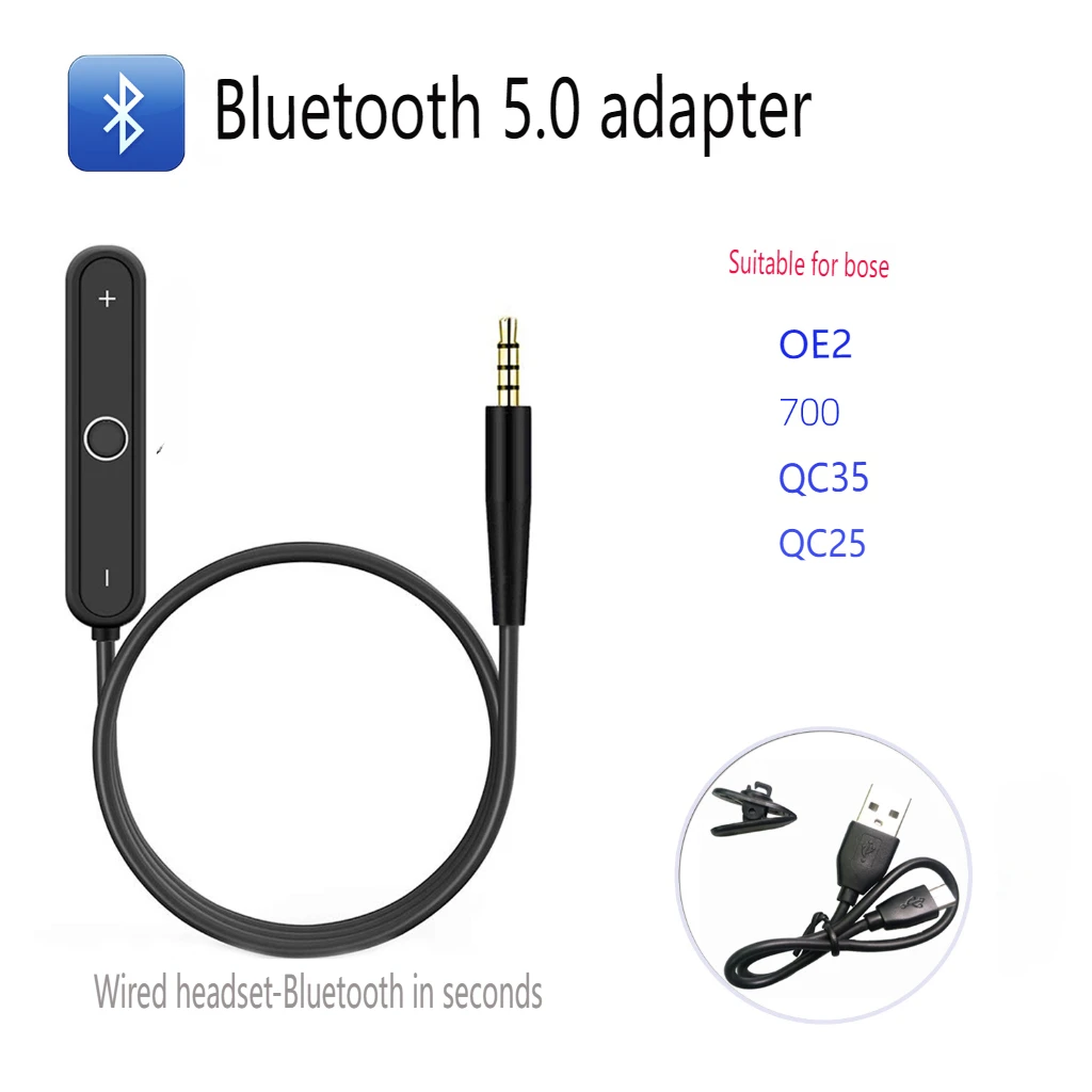 Bluetooth 5.0 Stereo Earphones Suitable for BOSE Headworn OE2 Bluetooth Cable QC15 for QC25 for QC35 for AE2 for QC3 for 700