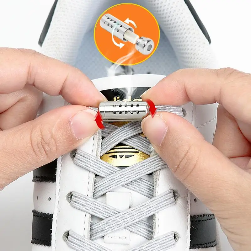 

No Tie Shoelaces Elastic Laces Sneakers Aroma Shoe laces without ties Kids Adult Clean air Flat Shoelace One size fits all Shoes