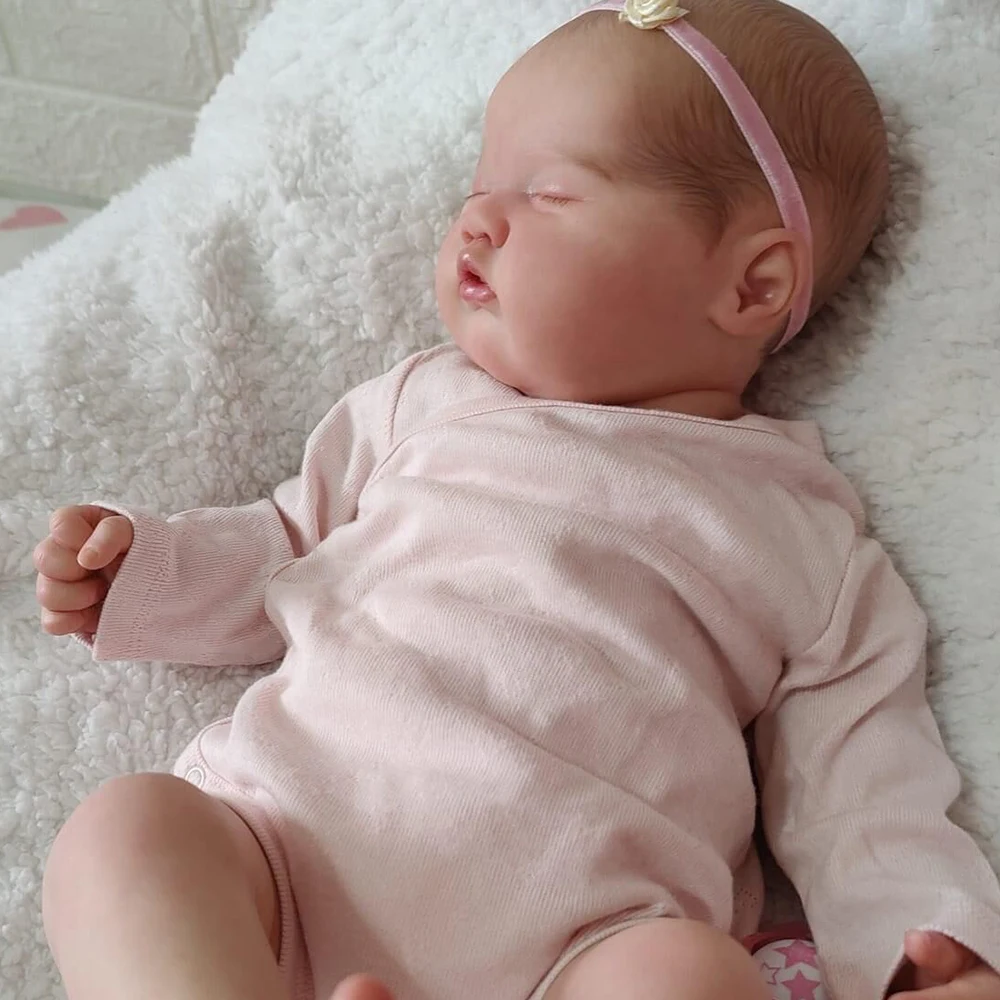 

50CM Newborn Baby Doll Real Alive 5 Layers Painting with Veins Soft Silicone Bebe Reborn Bonecas Children Gift Toys