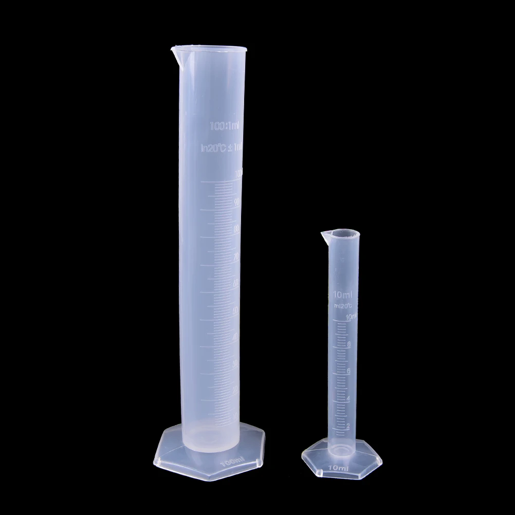 Plastic Measuring Cylinder for Laboratory Use - Graduated Tube in Various Sizes (10-250ml)