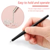 2pcs Nail Suction Steel Ball Magnetic Pen Black Handle Strong Suction Iron Stone Nail Art Pen High Precision Magnetite Nail Tool 2