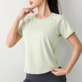 Women's Sport Short Sleeve T-Shirt Summer New Loose Quick Dry Breathable Mesh Yoga Fitness Top OutdoorWear ﻿ 1