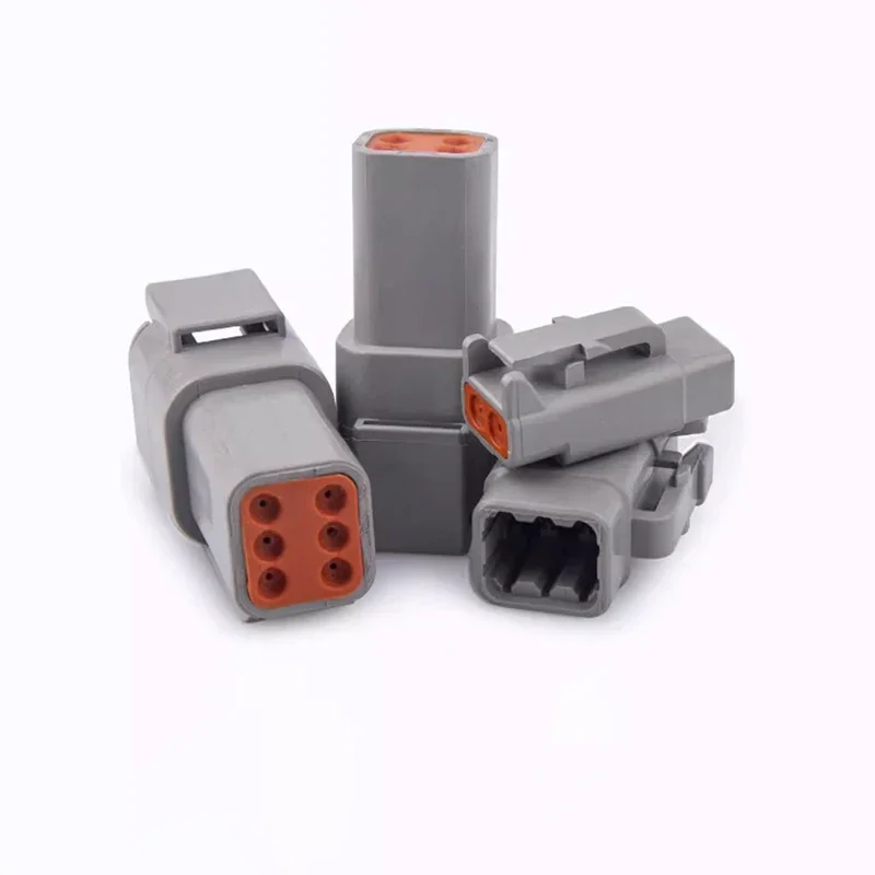 10Sets DTM Series Connector Deutsch 2/3/4/6/8/12PIN Male Female Head Wiring Terminal Wiring Harness Docking Plug DTM04-12PA ﻿ 2