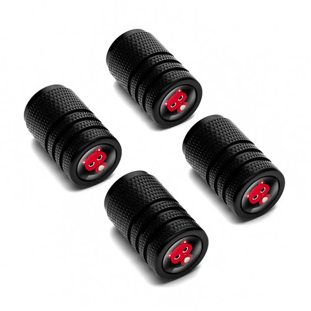 4Pcs Car Tire Valve Stems Caps Knurling Style Tire Valve Cap Vibrant Color Stainless Steel Wheel Stem Air Cap Car Supplies