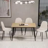 Small Dining Table Set for 4,47'' Wooden Modern Dining Table and Chairs Set with 4 Chairs,5 Piece Wooden Dining Table Set 4