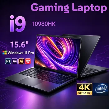 2026 15.6" Gaming Laptop Intel Core i9-10980HK 16GB DDR4 1TB SSD Windows IPS 1920x1080 Fingerprint Notebook Computer PC 1