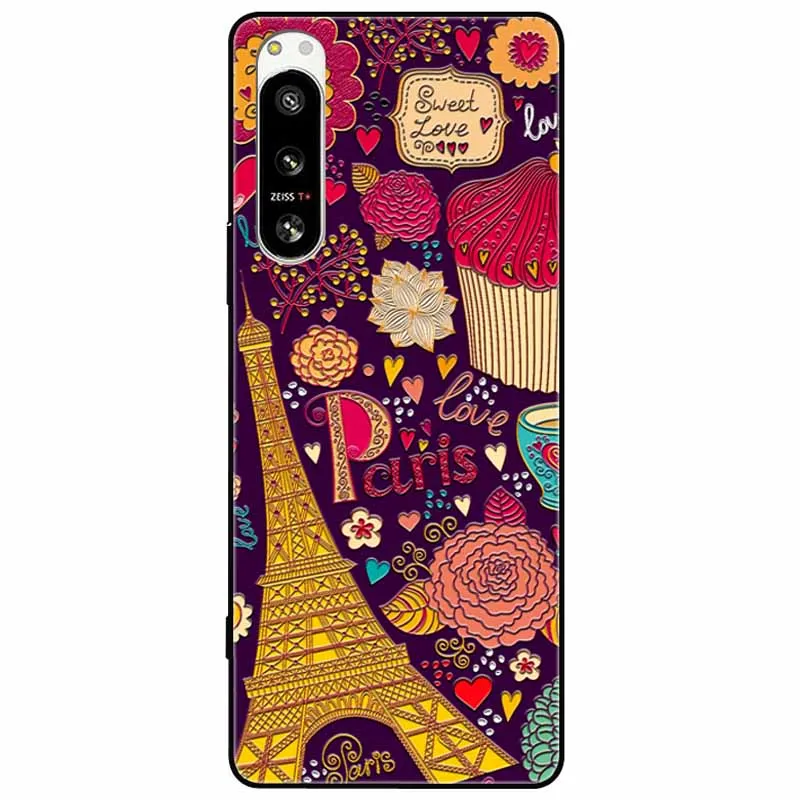 Cute 3D Embossed Relief Soft Silicone Back Cover with Cartoon Design
