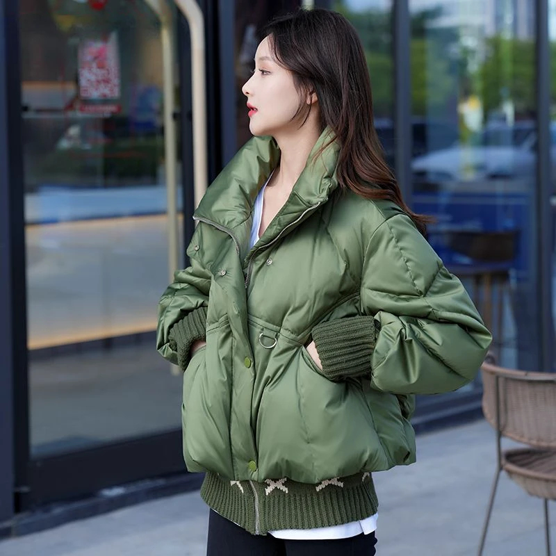 

2023 Korean Style Jacket Women Winter and Autumn Parkas Solid Color Thicken Warm Female Wear Coat Padded Loose Clothes S94