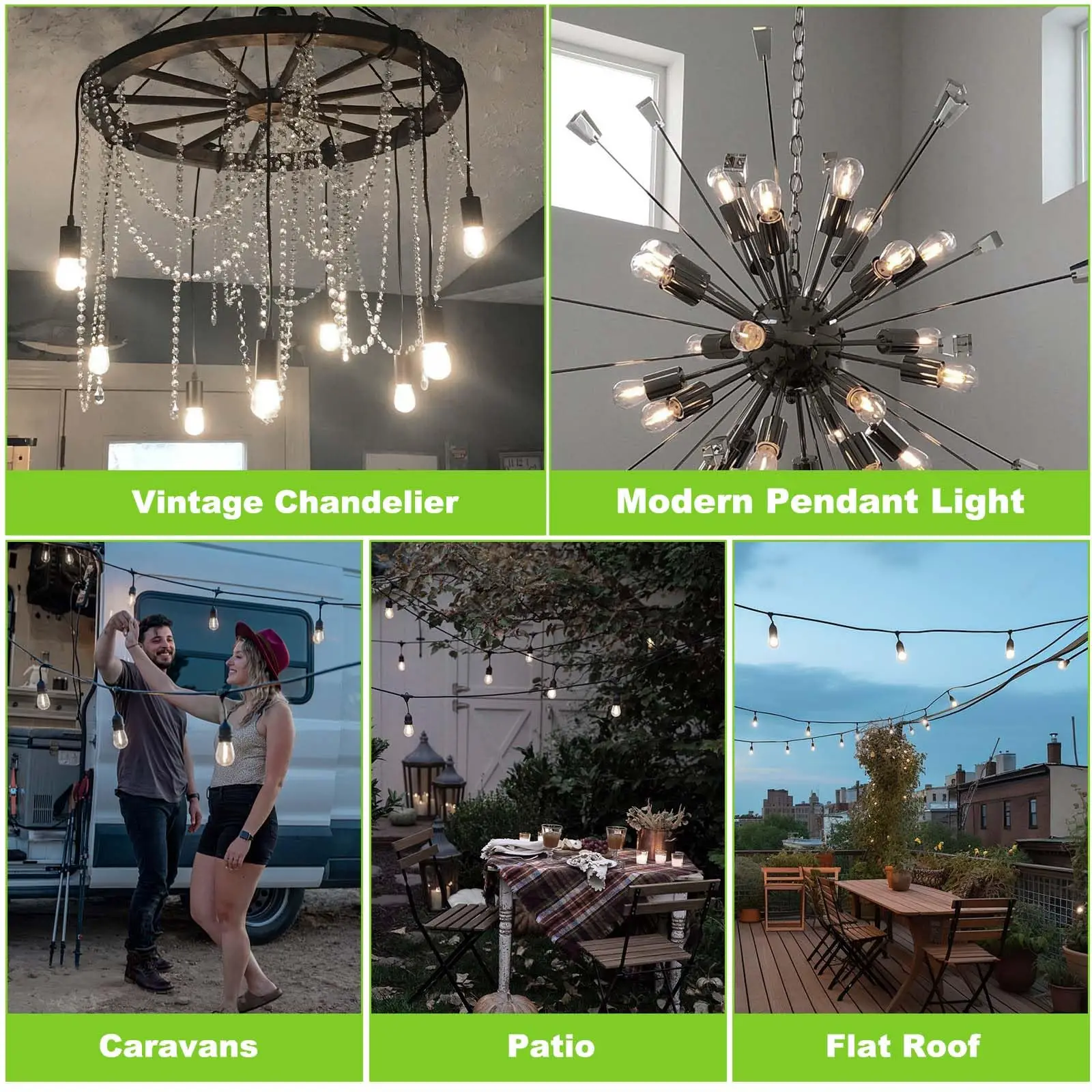 25PCS S14 LED Filament Bulbs (2W, E27, Shatterproof) 6