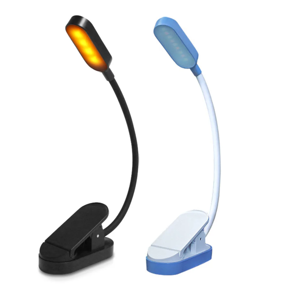 

Student Book Light Rechargeable 9LEDs Bright Table Lamp 3 Colors 3 Brightness Lightweight Flexible Clip-on Reading Book Light