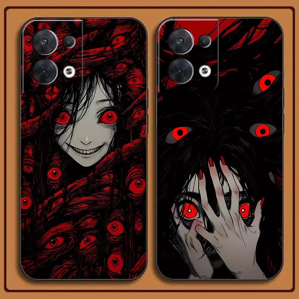 Horror Eyes Screaming Face Phone Funda Coque Case For OPPO FIND X5 X3 X6  RENO 10 8 7 7Z 2Z 6 6Z 5 4 Lite Pro Plus Case Shell - AliExpress