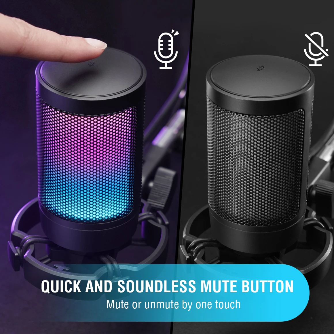 FIFINE Ampligame USB マイク ゲームストリーミング用 ポップ