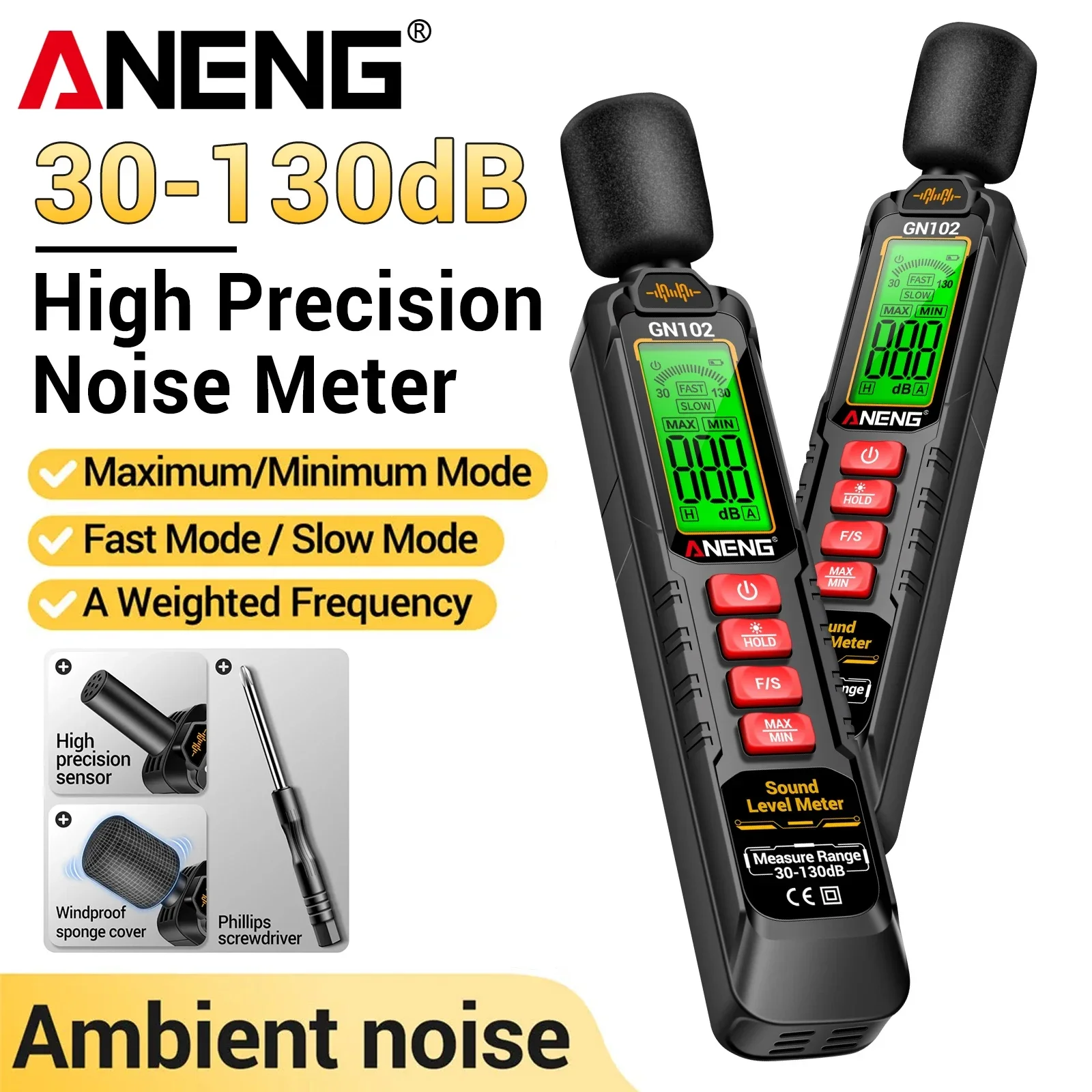 Sound Level Meter Digital Portable 30-130dB