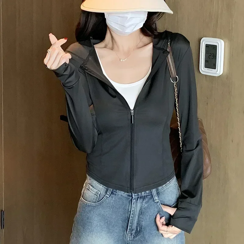 Sports Coat Hoodies Women Sweatshirt Sun Protective Clothing UV