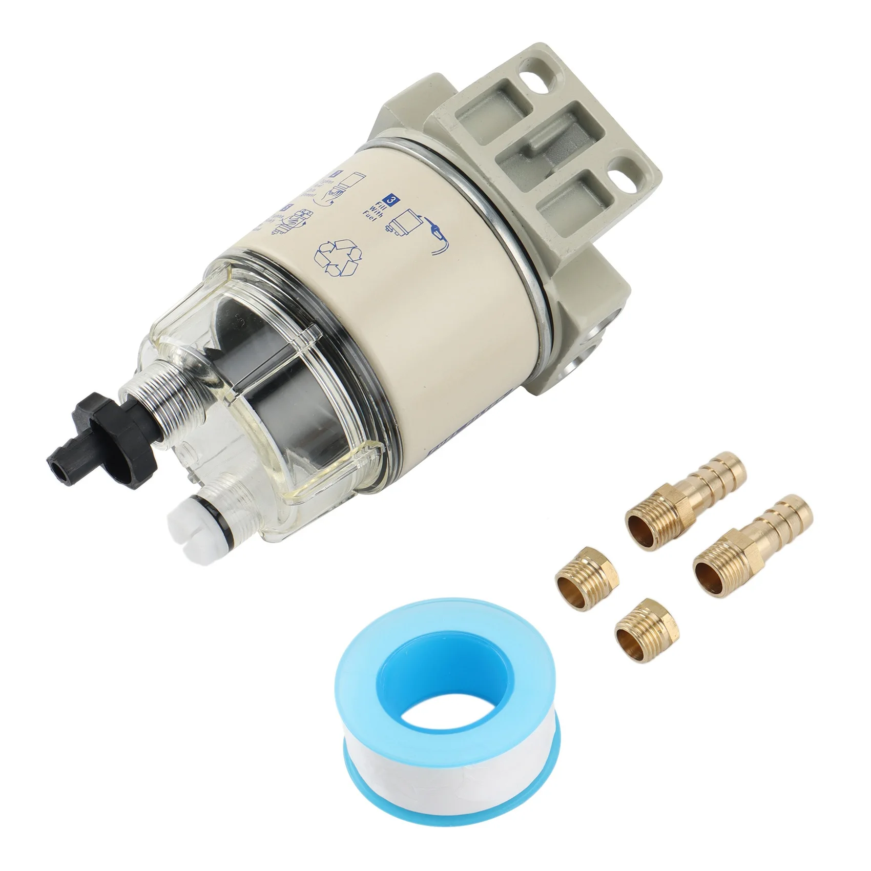 

Топливный/Водяной сепаратор R12T, фильтр двигателя для Racor 140R 120At S3240 Npt Zg1/4-19, автомобильные запчасти, полный комплект