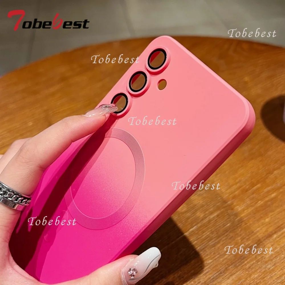 Magsafe-Compatible Magnetic Gradient Silicone Phone Case