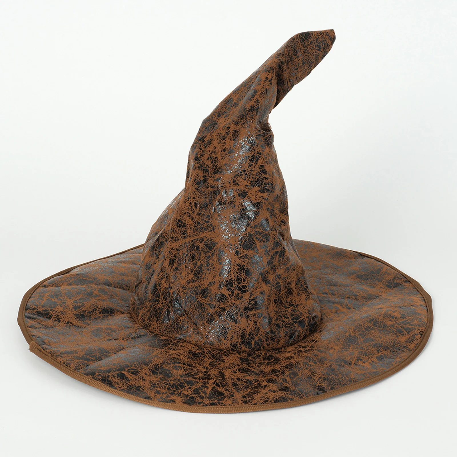 Halloween Witch Hat Halloween Folds Witch Wizard Adult Party Cosplay Costume Magician Hat Halloween Ball Party Props Dress Up Hat Accessory