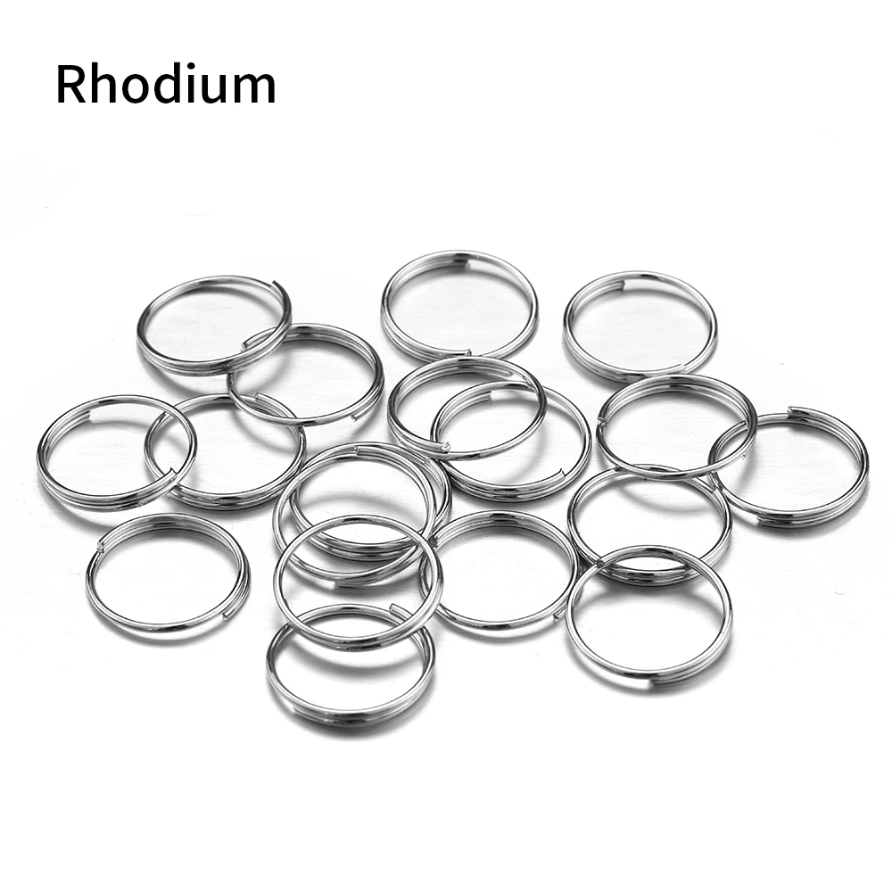 10pcs Split Key Ring 35mm Open Flat Jump Connector, Stainless Steel