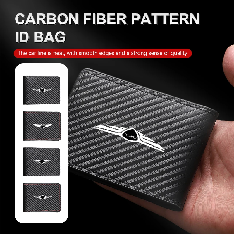 Portafoglio Porta Carte Di Credito In Carbonio Per Patente Di Guida Per Auto Per Genesis G80 G70 G90 Gv80 G60 G90 Gv60 G60 X