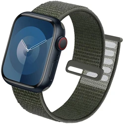 Premium Nylon Loop Watch Strap - Vibrant Colors & Secure Fit - 38 40 41(10 11 - 42)MM (9 Army Green)
