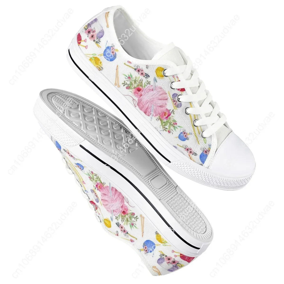 Sketch Dinasour T-rex Floral Summer Women Sneakers White Canvas Shoes Fashion Vulcanize Flats Ladies Female Sports Shoes