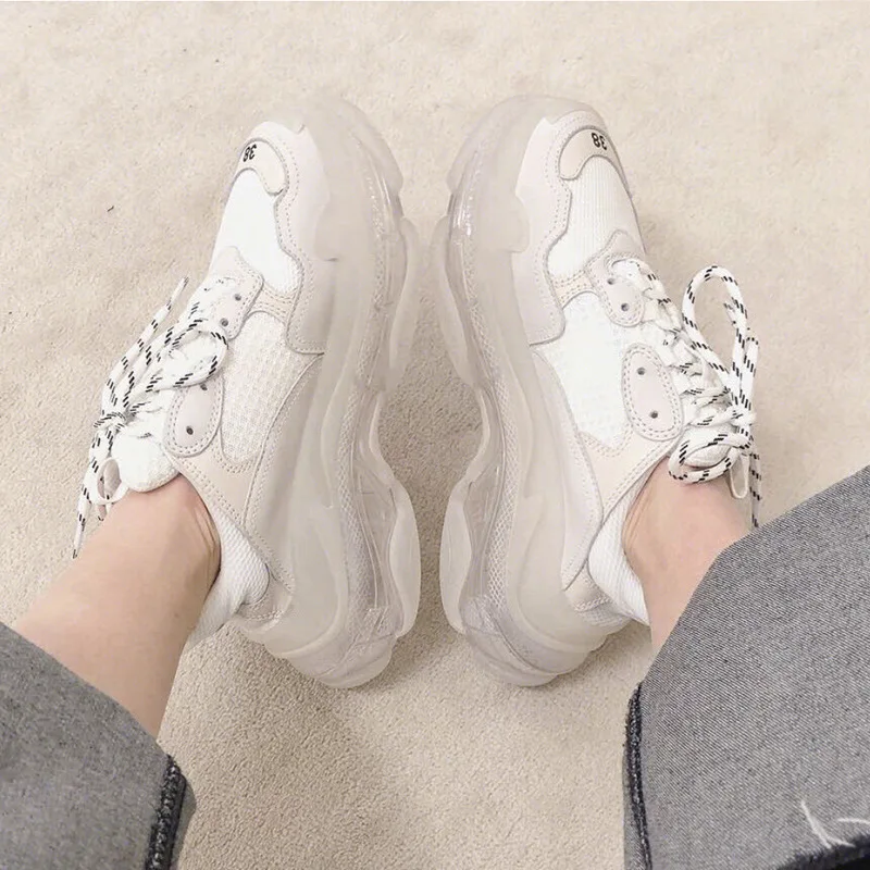 Women Shoes Casual Sneakers Women Sneakers Women Platform Breathable Sneakers Autumn Fashion Casual Shoes Ankle strap mesh shoes women