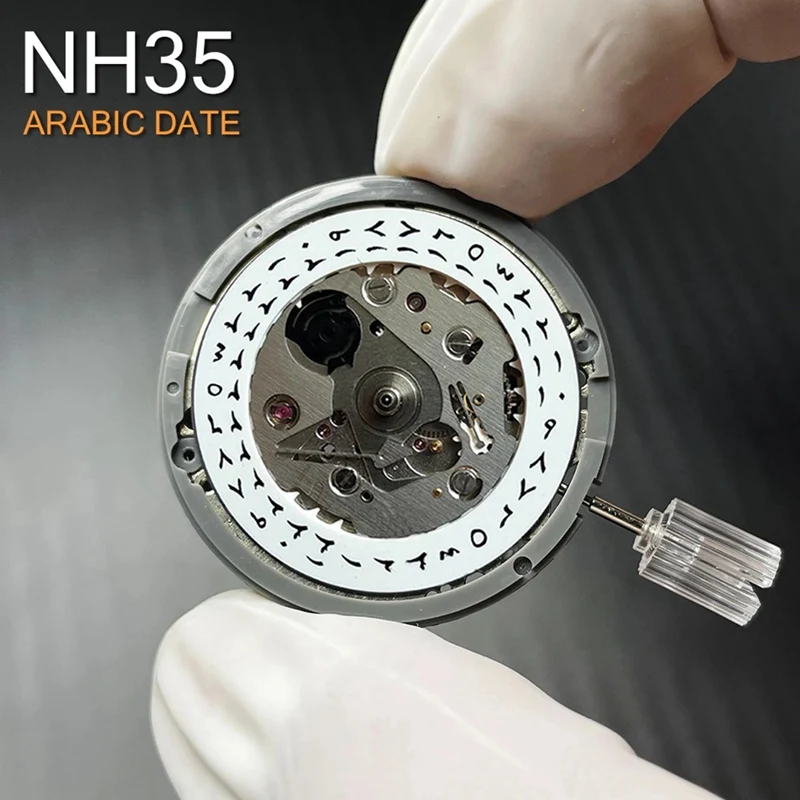 아랍어 NH35 자동 기계식 무브먼트 디스크, 3.0 모드 교체 메커니즘, NH35A 24 보석, 고정밀