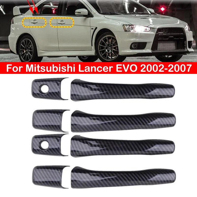 

Для Mitsubishi Lancer EVO 2002 2003 2004 2005 2006 2007 Автомобильная внешняя дверная ручка из углеродного волокна литье Крышка отделка декор