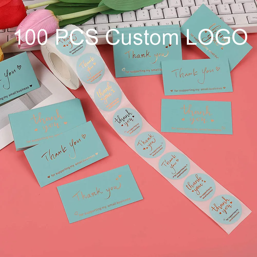

Custom Colorful Paper Thank You Card Thank You Stickers and Greeting Cards for Small Business Supplier