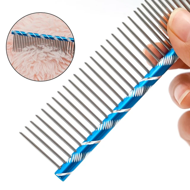 Dog Comb Long Thick Hair Fur Removal Cleaning Brush Stainless Steel Lightweight Pets Cat Grooming Combs for Dogs 16/19/20/25cm 3