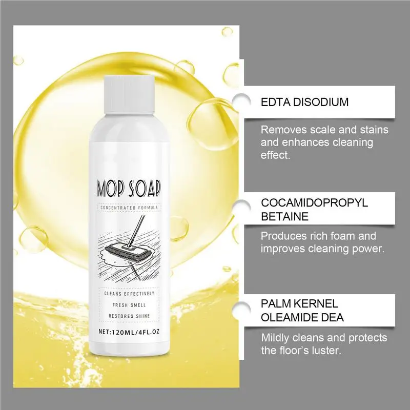 Mop Soap for Floor Cleaning Highly Scented Mop Cleaning Solution Scented Soap Household Supplies Cleaner for Home 120ml