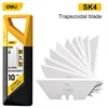 Deli Special Knife Blades Steel Material Utility Knife Trapezoid Blades Replacement DIY Art Craft Cutter Tool Blades 10/30/50Pcs 1