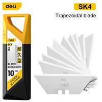 Deli Special Knife Blades Steel Material Utility Knife Trapezoid Blades Replacement DIY Art Craft Cutter Tool Blades 10/30/50Pcs 1