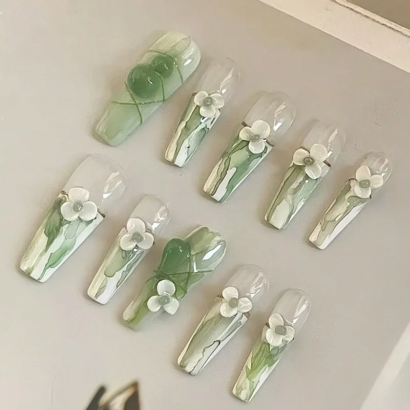 1개 우아한 네일아트 3D 몰드 부를 끌어들이는 조롱박 모양의 고투명 실리콘 네일아트 장식