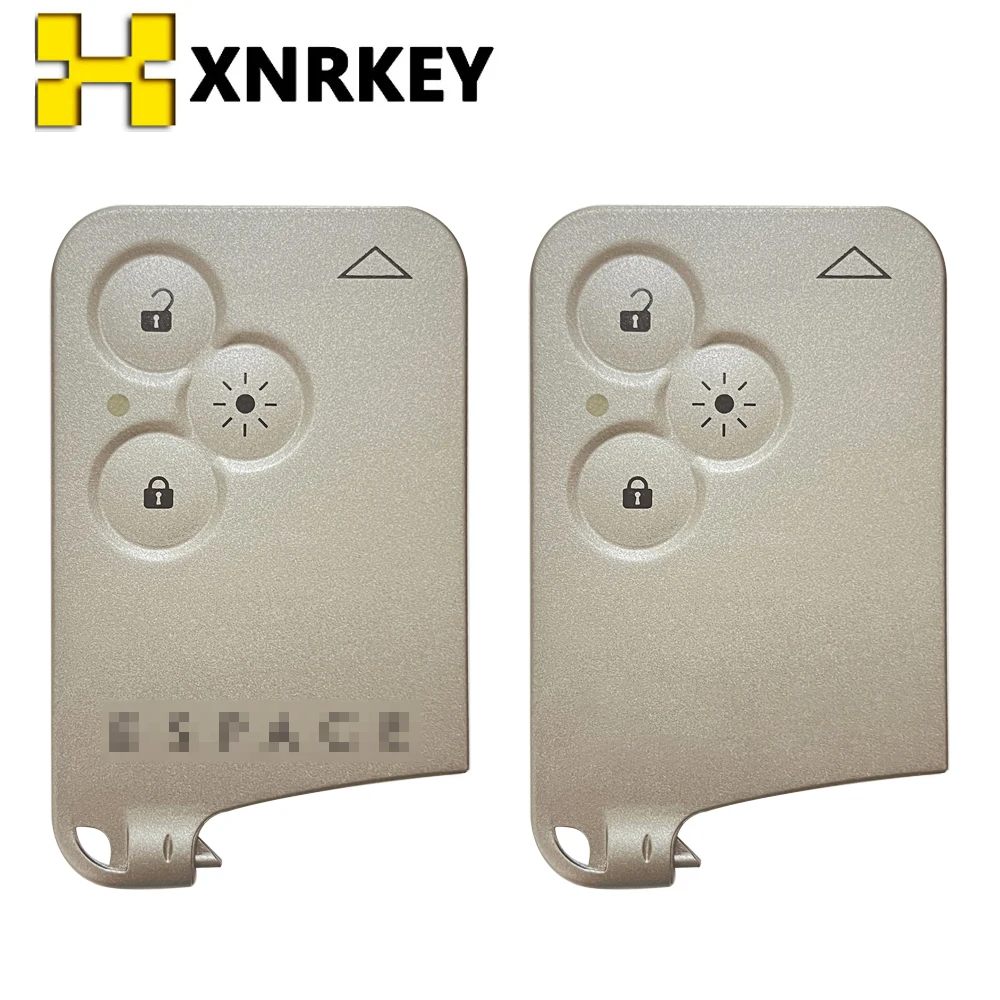 XNRKEY 3 Button Key Shell Lighting Button for Renault Espace Laguna Key Shell Without Blade With/Without Words With/Without Logo