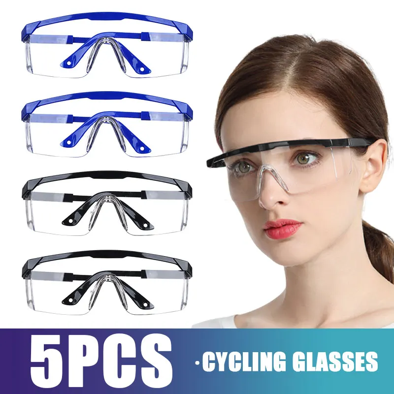 5PCS Cycling Glasses for Men Women AntiSplash Eye Protection Work