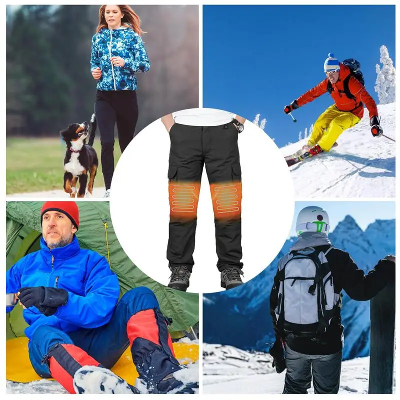 Elektrische USB Verwarmde Broek Voor Mannen En Vrouwen - Winter Warmer Verwarming Leggings Met Hoge Taille Voor Skiën - Wasbare Thermische Geïsoleerde Broek
