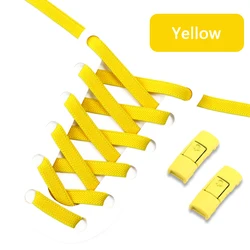 Vibrant No - Tie Elastic Shoelaces for Effortless Style and Comfort (Yellow)