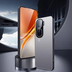 Premium Aluminum Alloy TPU Soft Anti - Slip Phone Case with Integrated Lens Protection for IQOO Neo 10 Pro (Grey)