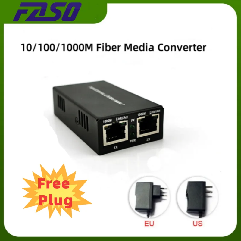 1PC Mini Gigabit 10/100/1000M Fiber Optic Switch Media Converter Single Mode 2 Port Optical Fiber Transceiver 20KM fibra Switch 10 100 1000m optical fiber media converter 20km 1310nm